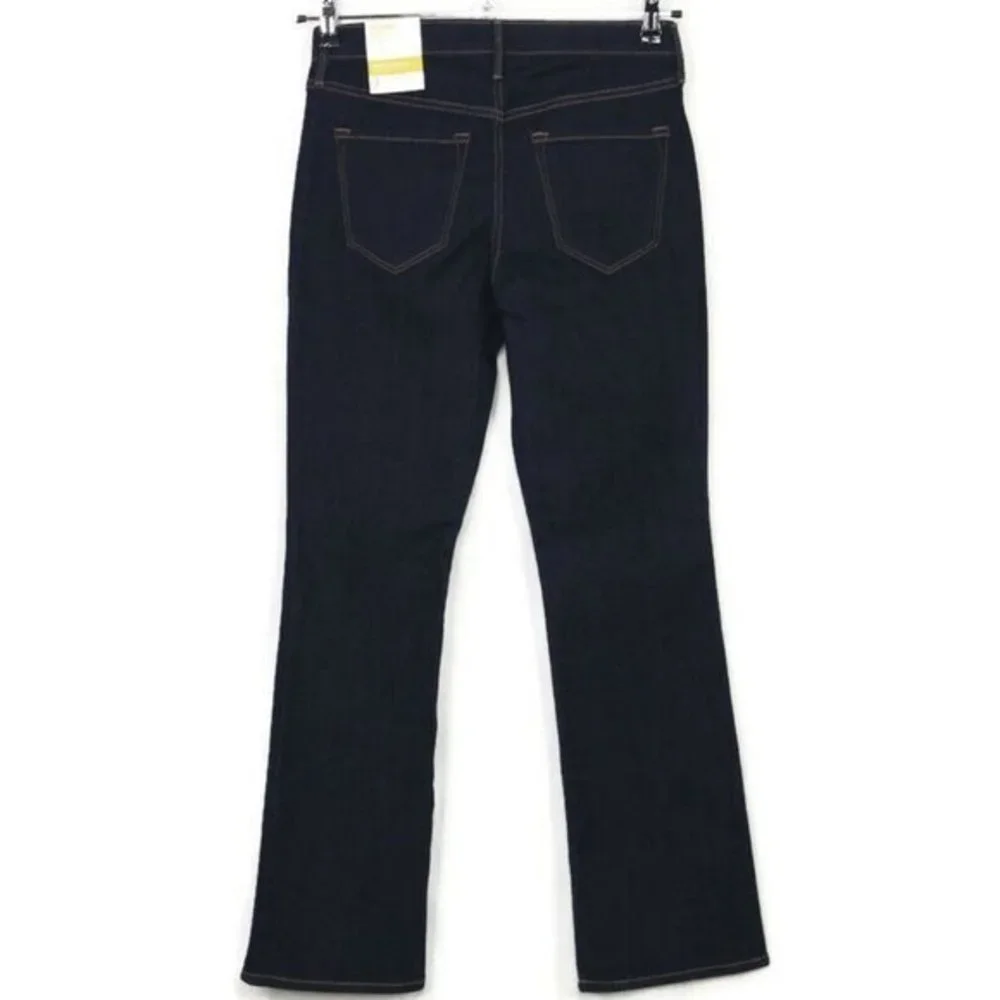 Old Navy Famous Curvy Bootcut Jeans‎ Mid-Rise Stretch Dark 4 Short